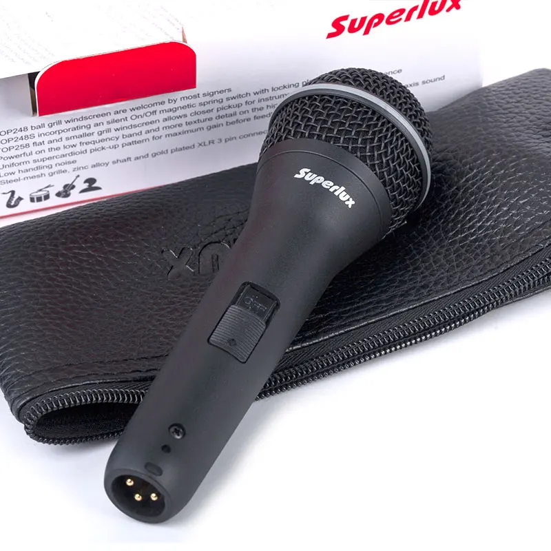 Высококачественный Ручной вокальный микрофон Superlux TOP248S для выступлений на сцене