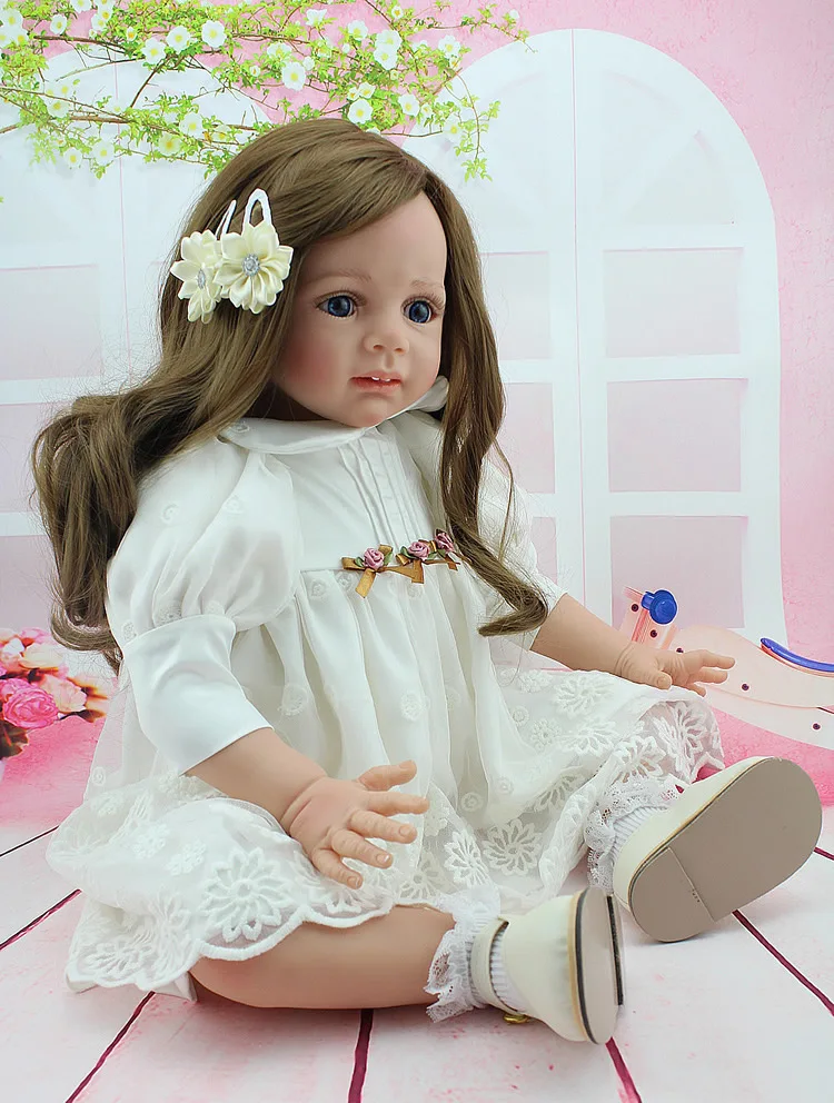 NPKDOLL длинные волосы 24 ''60 см реалистичные reborn куклы Новые детские игрушки для детей Рождество День рождения подарок на год