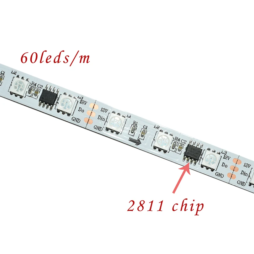 Модифицируемая Светодиодная лента WS2811 RGB светильник в постоянного тока 5 м 300