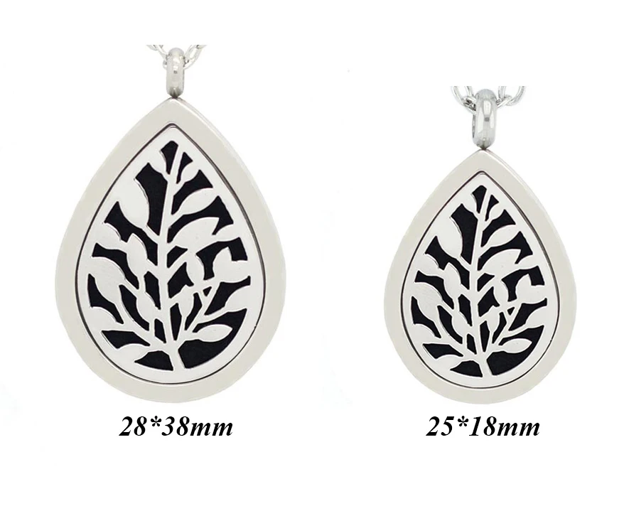 Ожерелье из нержавеющей стали 316 с магнитной подвеской 28*38|aromatherapy necklaces|oil diffuser
