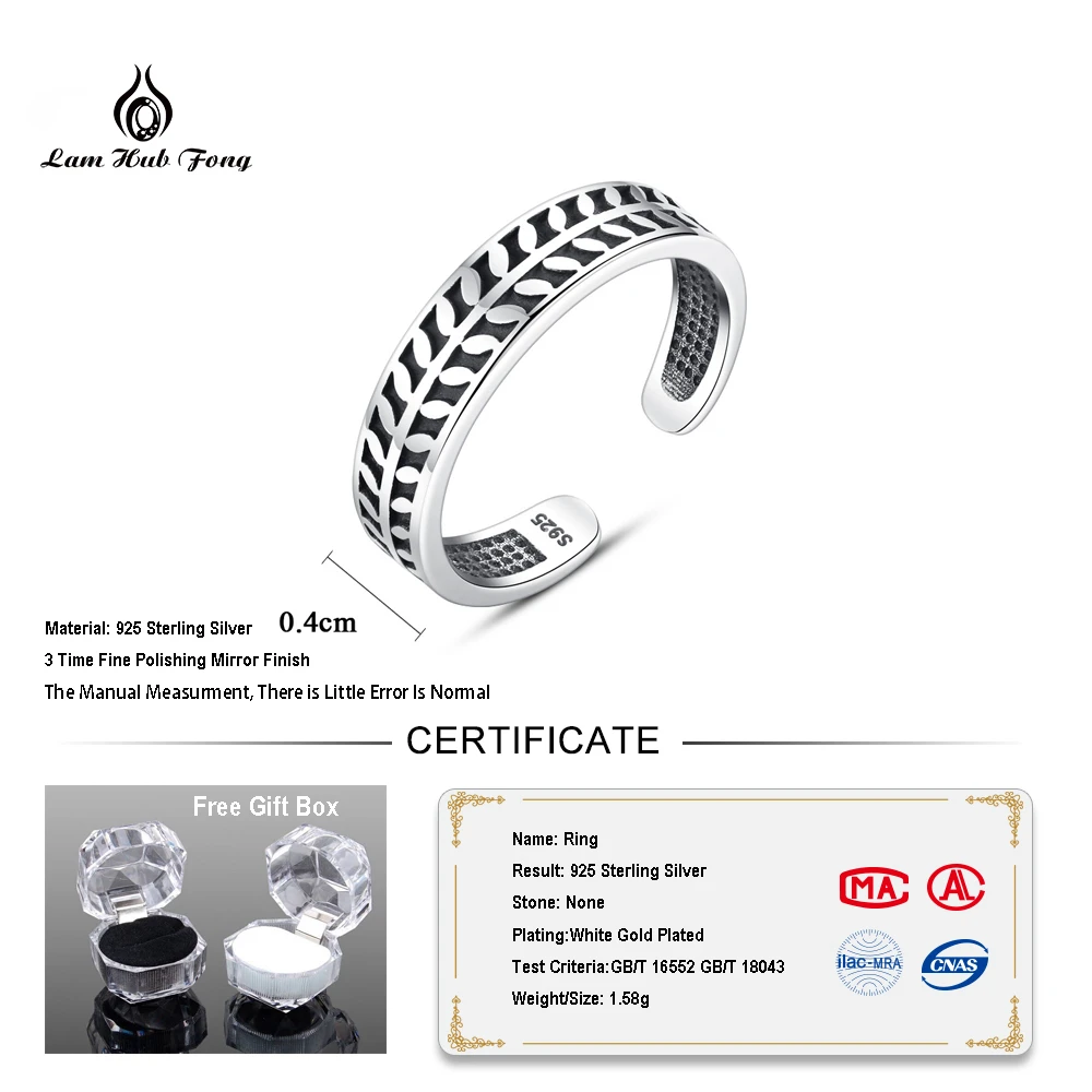 Genuine Thai Silver Leaves Stackable Finger Ring Adjustable Cuff ring Punk and Trendy Fine Jewelry for Women Girl Gift | Украшения и