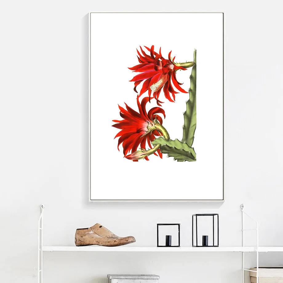 Бохо Кактус Цветок ботаническая настенная живопись холст скандинавские плакаты