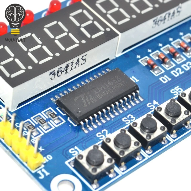 TM1638 модуль ключ Дисплей светодиодной лампой для AVR Arduino 8 бит цифровой светодиодный трубчатая лампа 8-Bit WAVGAT