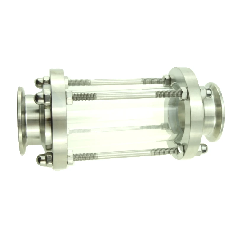 2" Tri Clamp Clover Flow Sight Glass For Home Brew Diary Product Sanitary Fitting Ferrule OD 64mm Stainless Steel 304
