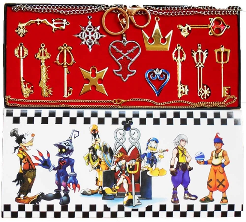 Аниме Kingdom Hearts 2 брелок Опора Цепочки и ожерелья Подвески 13 шт./кор. Новое