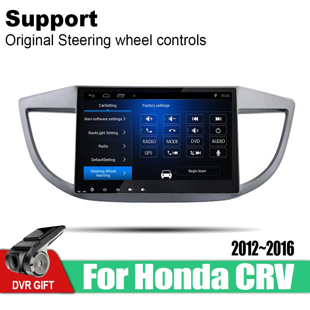 Автомобильный мультимедийный GPS навигатор ZaiXi Android 2 din для Honda CRV 2012 ~ 2016 стерео