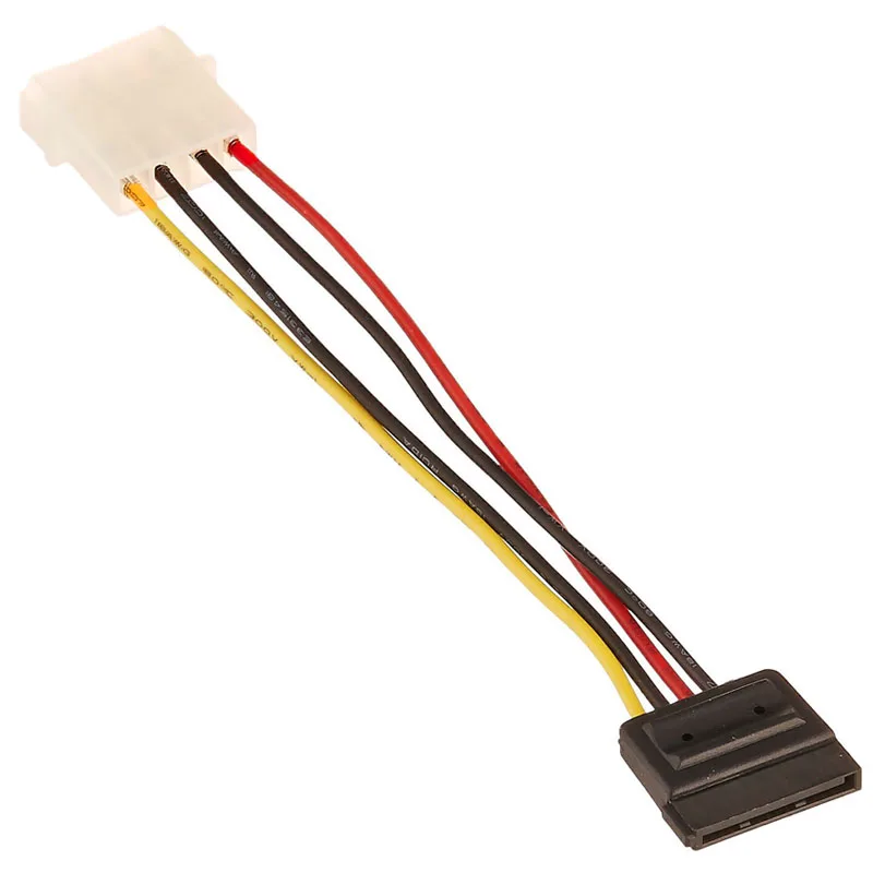 Кабель преобразователь Molex для жесткого диска HDD/SSD 15 см|4-pin molex|sata male to malepower adapter sata