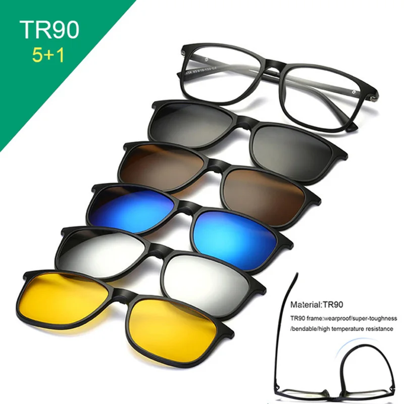 5 в 1 солнцезащитные очки с магнитными линзами клипсой|clip on sunglasses|sunglasses clipsunglasses clip