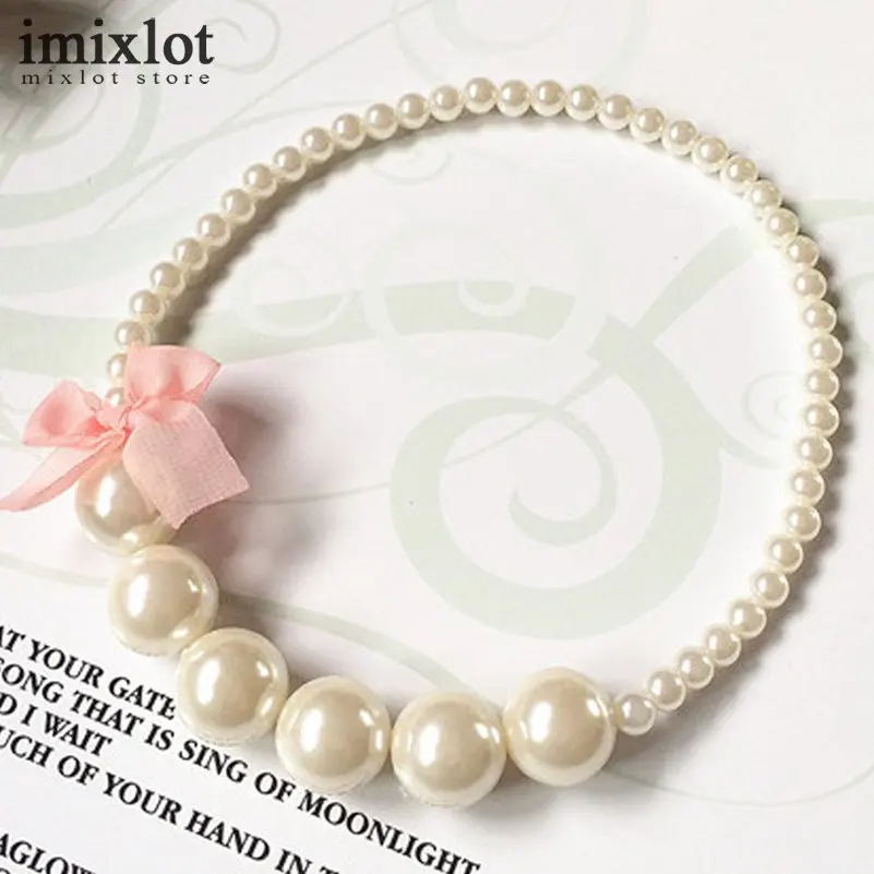 Imixlot Рождественский подарок 2 шт. розовый/фиолетовый ленты лук имитация жемчуга