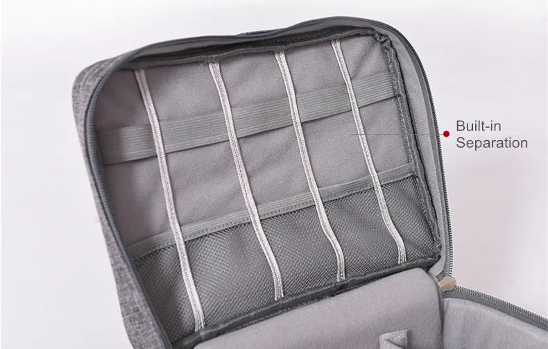 Travel Cable Bag Portable Digital Gadget Organizer Charger USB Wires Cosmetic Zipper Storage Pouch Kit Case Travel Accessries