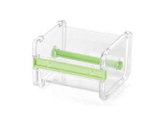 Green cutter box Диспенсер для клейкой ленты васи ленты коробка для хранения резак держатель для детей канцелярские пластиковые ленты стол органайзер школьные офисные поставки - Цвет: Green cutter box