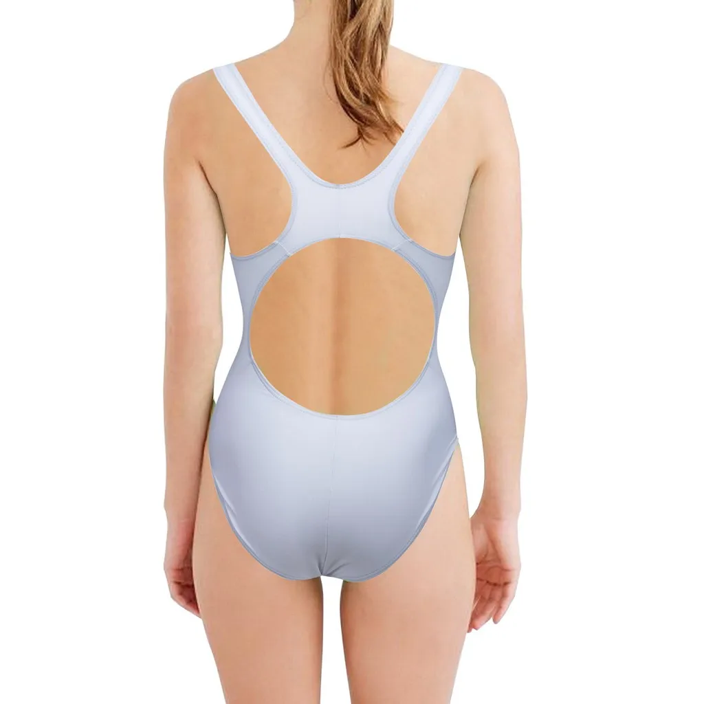 Модный женский сексуальный бикини Цельный купальник сплошной цвет пуш ап мягкий