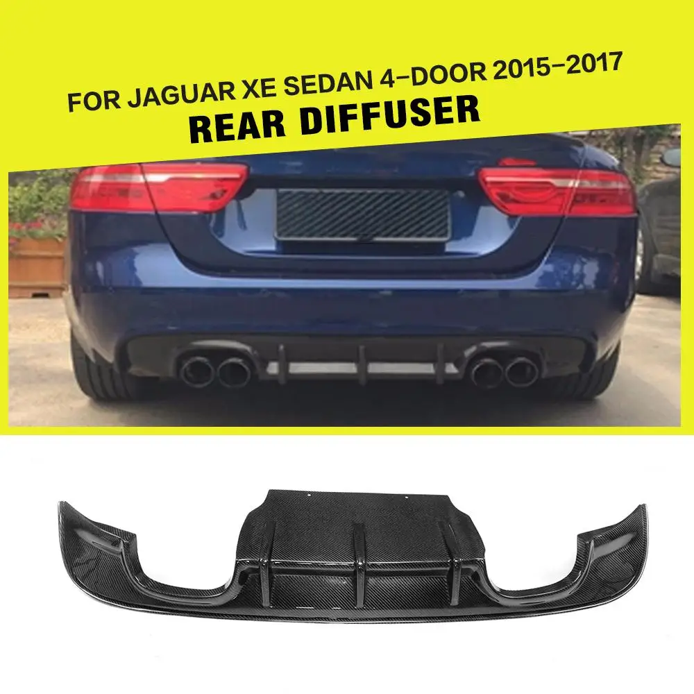 C Class углеродного волокна задний бампер для губ Диффузор для Jaguar XE Седан 4-дверный
