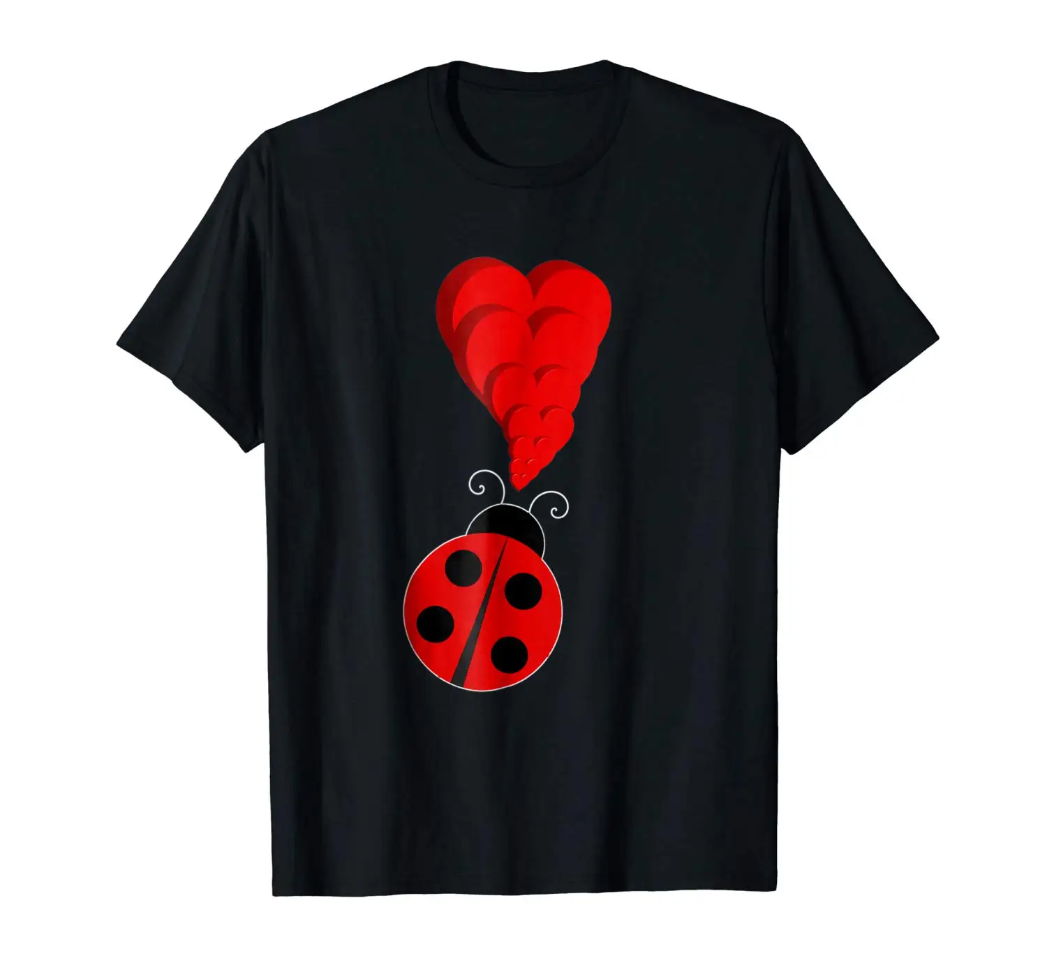 

Ladybug Beetle Gifts T-shirt Bug Weevil, Scarabaeidae Hearts Print Short Sleeve T Shirt Funny Short Sleeve Cotton T-Shirt