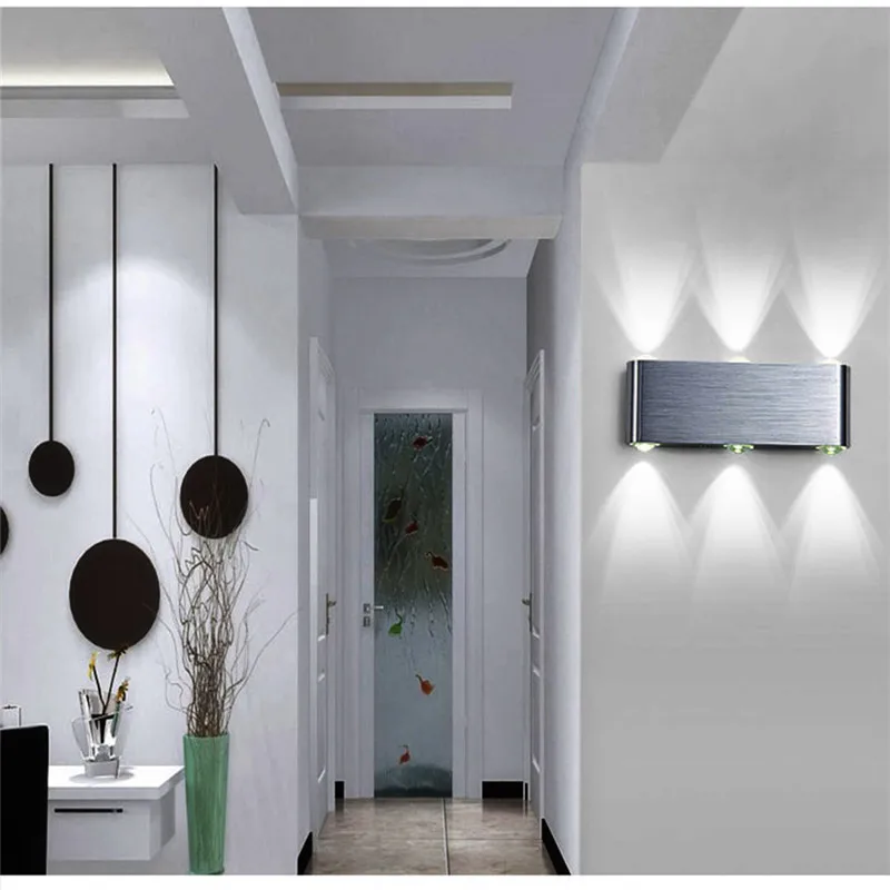 2018 NEW Indoor 6W 8W LED Wall Lamps AC100V/220V Aluminum Decorate Sconce bedroom living room restaurant Light | Лампы и освещение