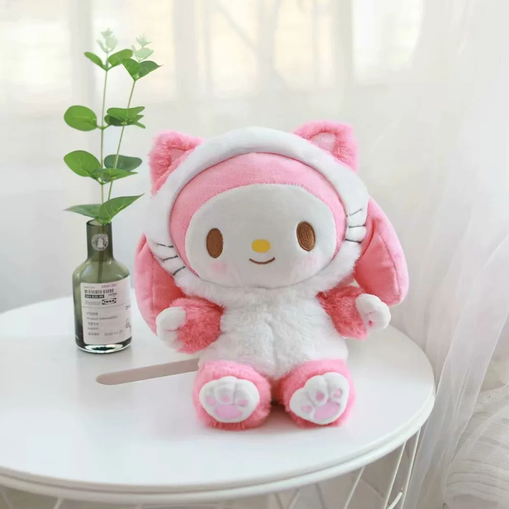 Милый мультфильм плюшевая игрушка Мелодия Cinnamoroll Cos кошка мягкая кукла сумка через плечо Девушка День рождения Рождественский подарок#1079