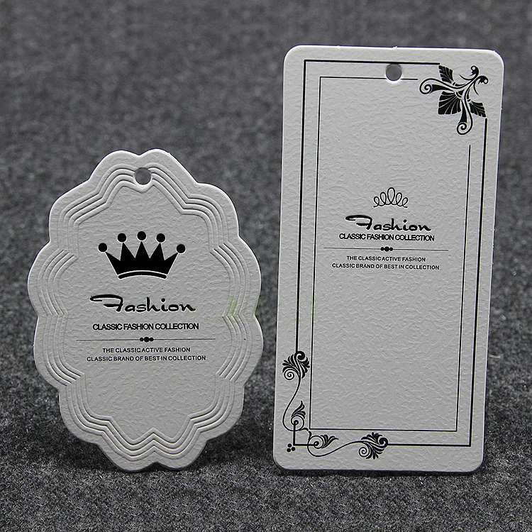 Пользовательские подвесные этикетки бумажная подвесная бирка с принтом одежды