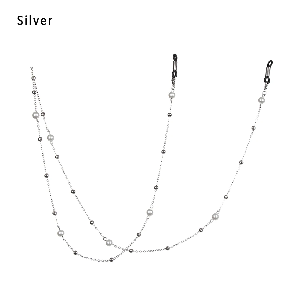 70cm 1Pcs 61/70cm Glasses Chain Elegant Pearl Chains for Women Beaded Sunglasses Eyeglasses Reading Glasses Lanyard Cord Holder Ropes - Цвет: 70cm