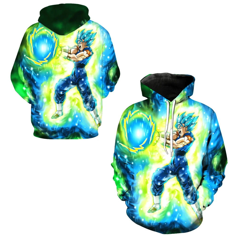 Goku Super Saiyan Final Kamehameha 3D толстовки для скейтбординга спортивные свитера мужские