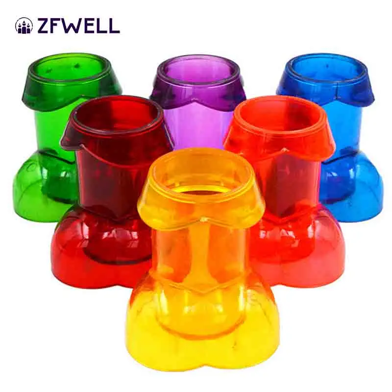 ZFWELL 6pz цветные экологически чистые jj кружки для пениса вечерние бокалы помолвки