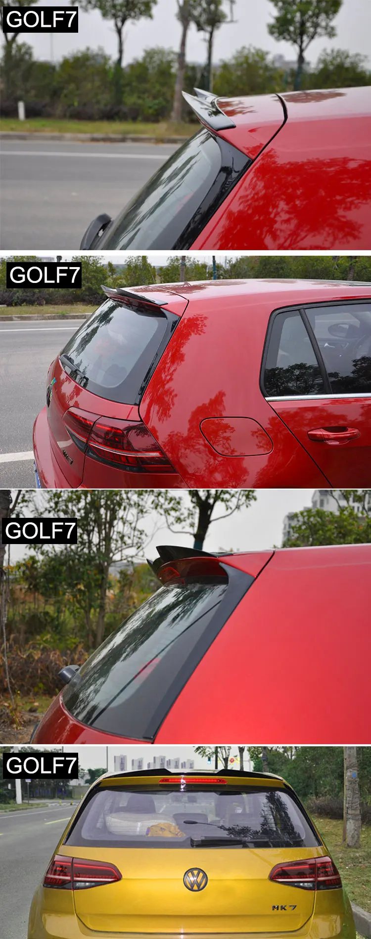 MK7 глянцевый черный ABS пластик форма автомобиля заднее крыло спойлер для Volkswagen Golf 7,5- спойлер на крыше не-GTI R20
