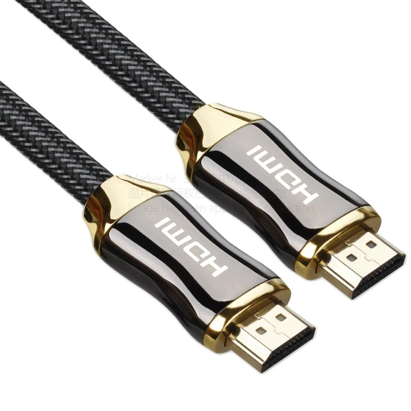 AUN Высокоскоростной HDMI кабель позолоченный 1,4 версия двойной магнит кольцо, поддержка 3D, 1080 P для ТВ, HD монитор, проектор