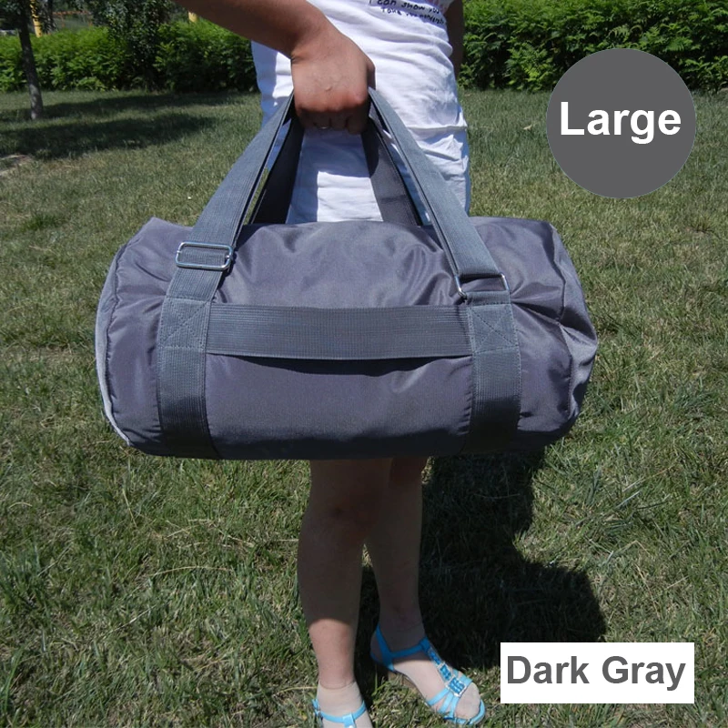 Dark Gray Large Черный легкий складной рюкзак, мужские сумки, нейлоновые мужские и женские сумки для фитнеса на плечо, спортивная сумка для спортзала, сумка для йоги, вместительная сумка для багажа - Цвет: Dark Gray Large
