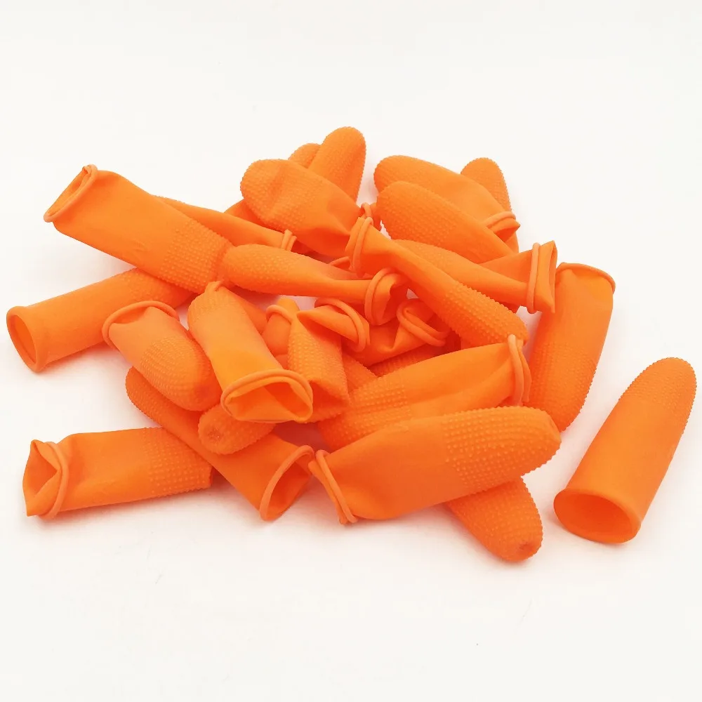 Противоскользящие перчатки GOXAWEE 100 шт. антистатические для пальцев из латекса и