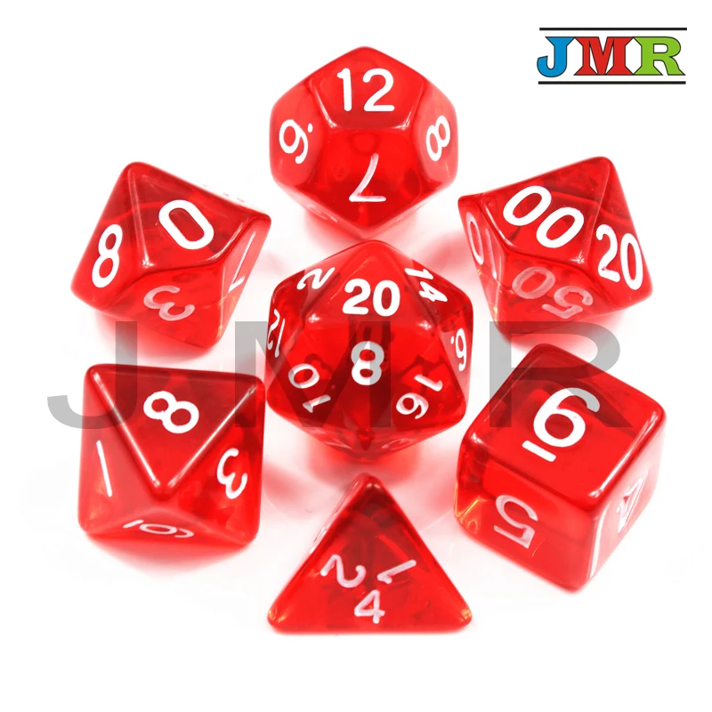 Высокое качество 7 шт./компл. прозрачный насыщенный цвет многогранник Rpg Dnd