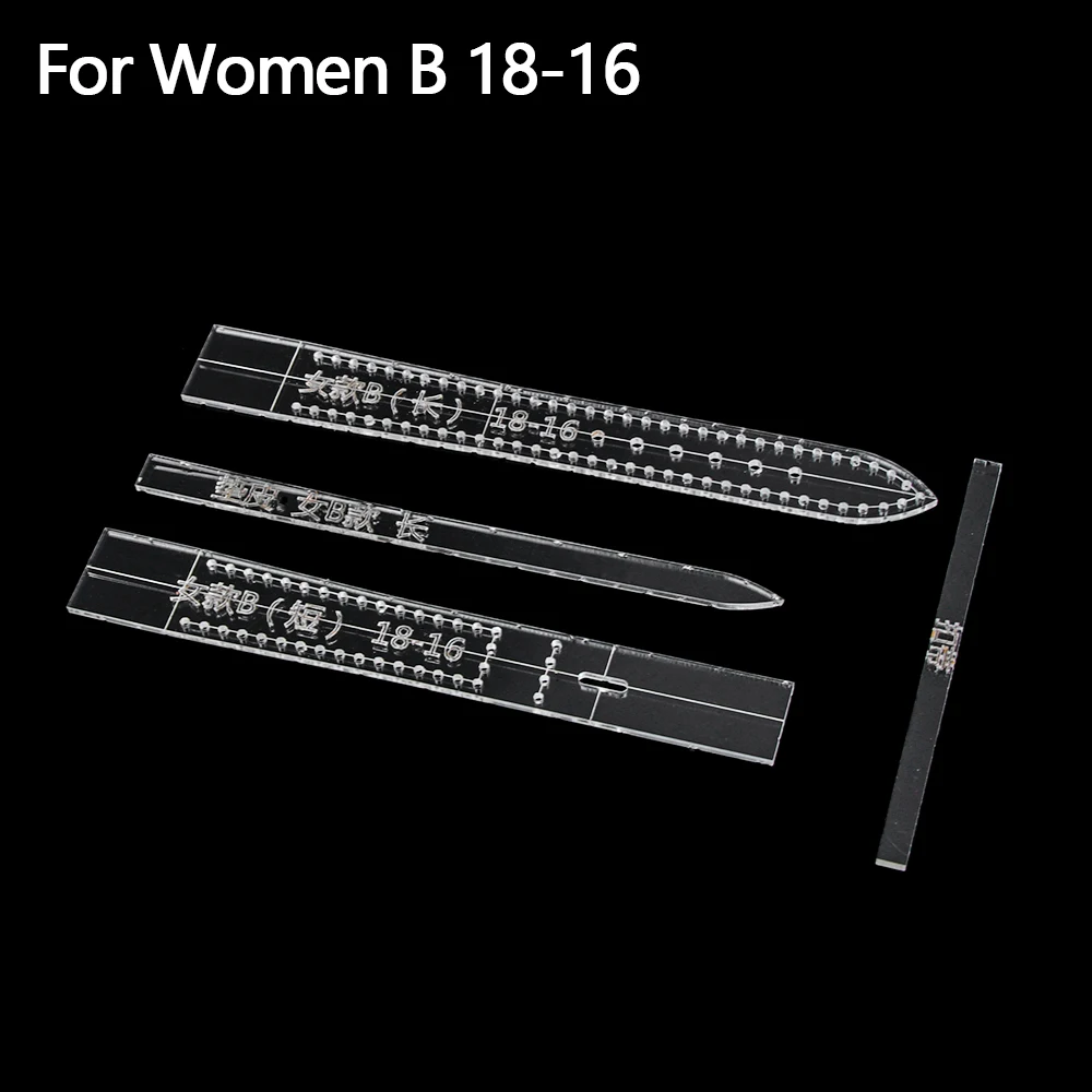 For Women B 18-16 1 Набор прозрачный акриловый женский мужской ремешок для часов Трафарет Шаблон форма для самостоятельного изготовления кожаный инструмент для рукоделия - Цвет: For Women B 18-16