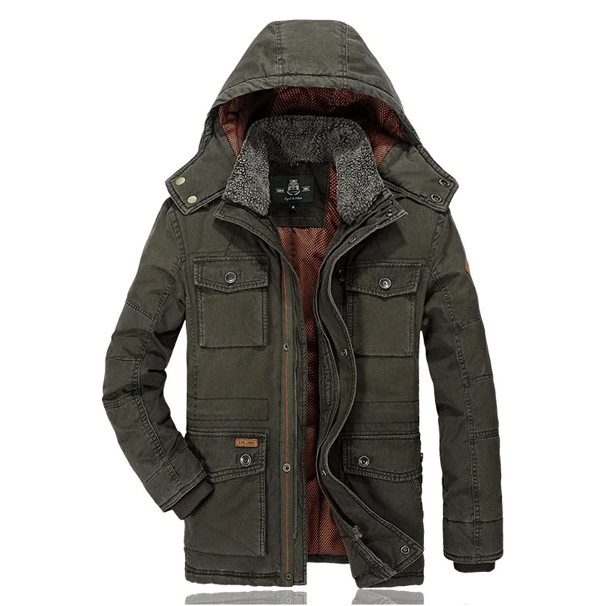 Роскошная брендовая зимняя куртка теплая верхняя одежда парки Мужское пальто