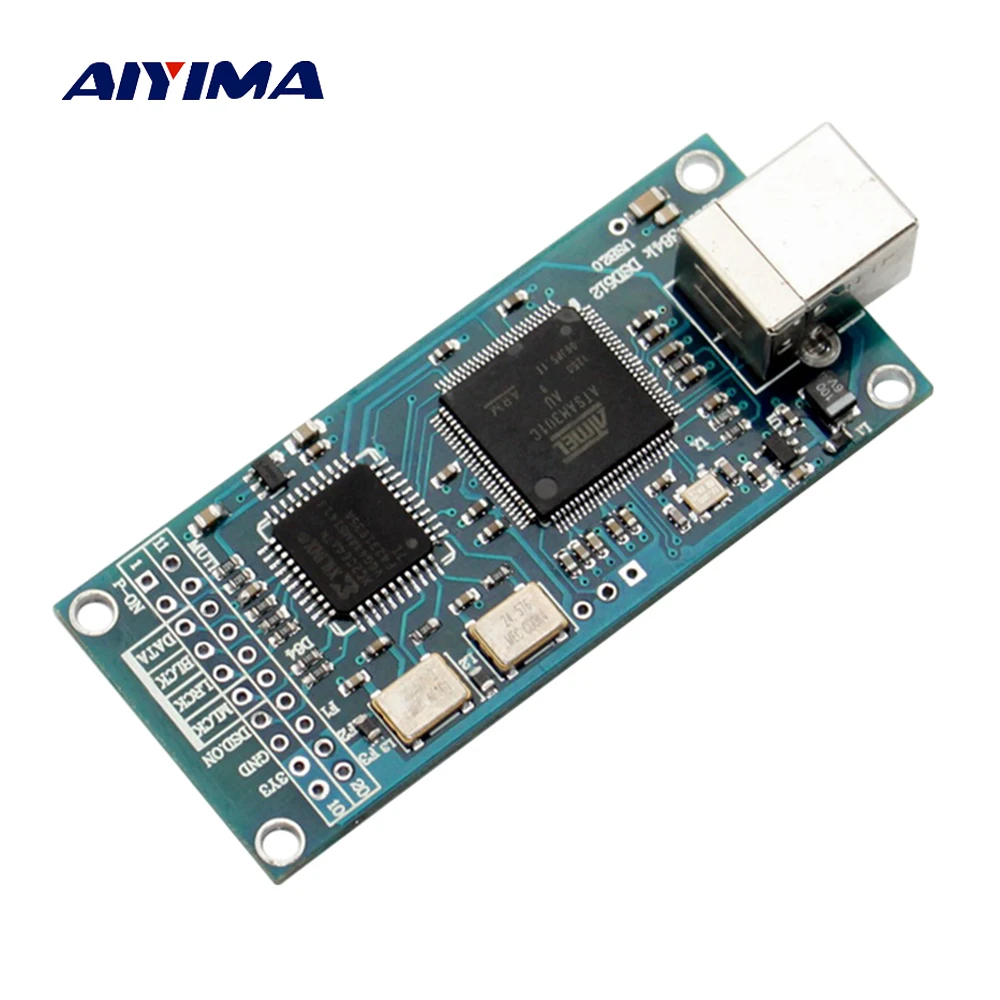 

AIYIMA ATSAM3U1C XC2C64A, USB цифровой интерфейс IIS интерфейс, ЦАП, декодер, плата, поддержка DSD512, 32 бит, 384K, I2S, DSD выход