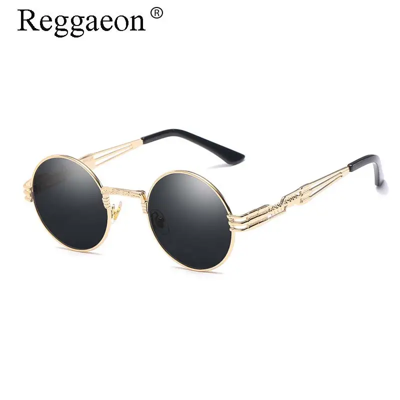 Солнечные очки reggaeon в готическом стиле UV400 для мужчин и женщин зеркальные