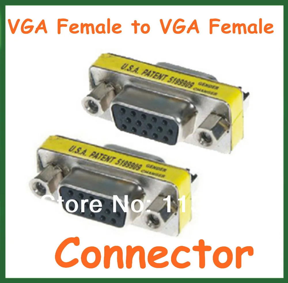 

20pcs 15pin VGA Female to VGA Female Adapter Extend Converter VGA Connector VGA Female to Female