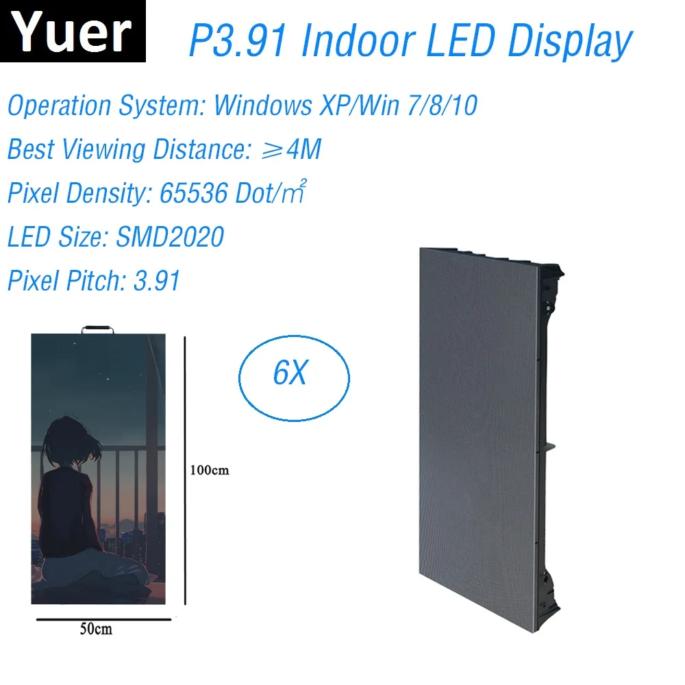 P3.91 Indoor LED Display With Nova Star MRV300 Receiving Card+Die Casting Aluminum Cabinet 1000x500MM Stage Indoor LED Screen