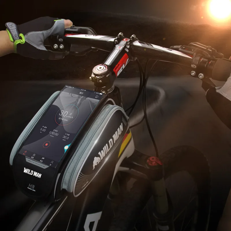 Велосипедная сумка MTB Road водонепроницаемая Светоотражающая с сенсорным экраном 6