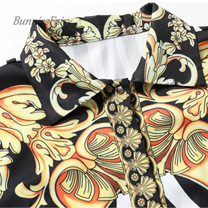 BunniesFairy 2017 Autumn European and American Style Retro Geometric Print Belted Slim Waist Dress Female Robe Vestidos De Festa | Женская