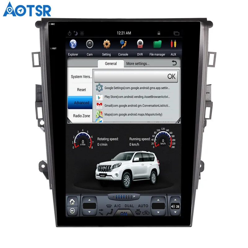Tesla стиль чистый Android 12," автомобиль без dvd-плеер gps навигация для Ford Mondeo Fusion MK5 2013+ стерео Авто Блок мультимедиа