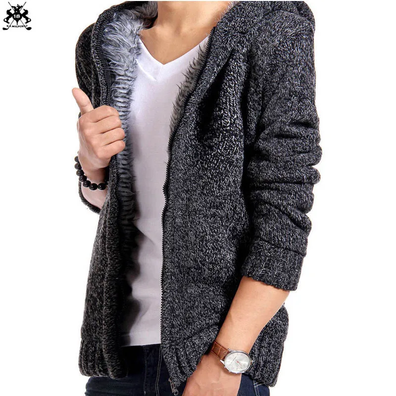 Бесплатная доставка зима 2019 мужские вязаные толстые свитера с длинным рукавом и