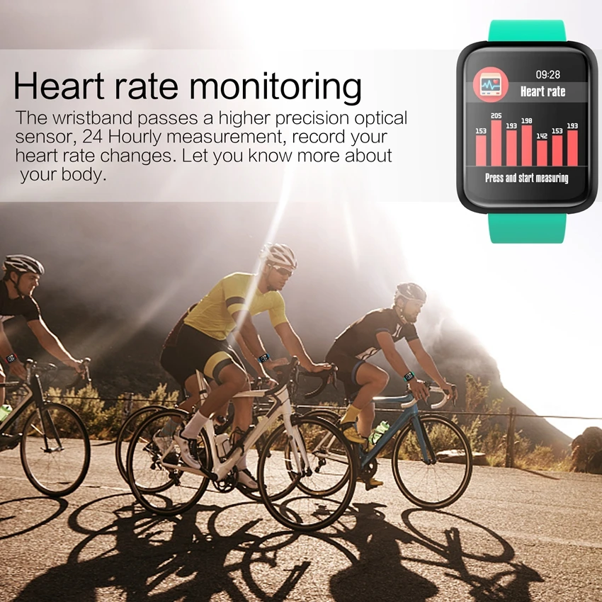 Smart Band SN60 плюс в реальном времени монитор сердечного ритма браслет