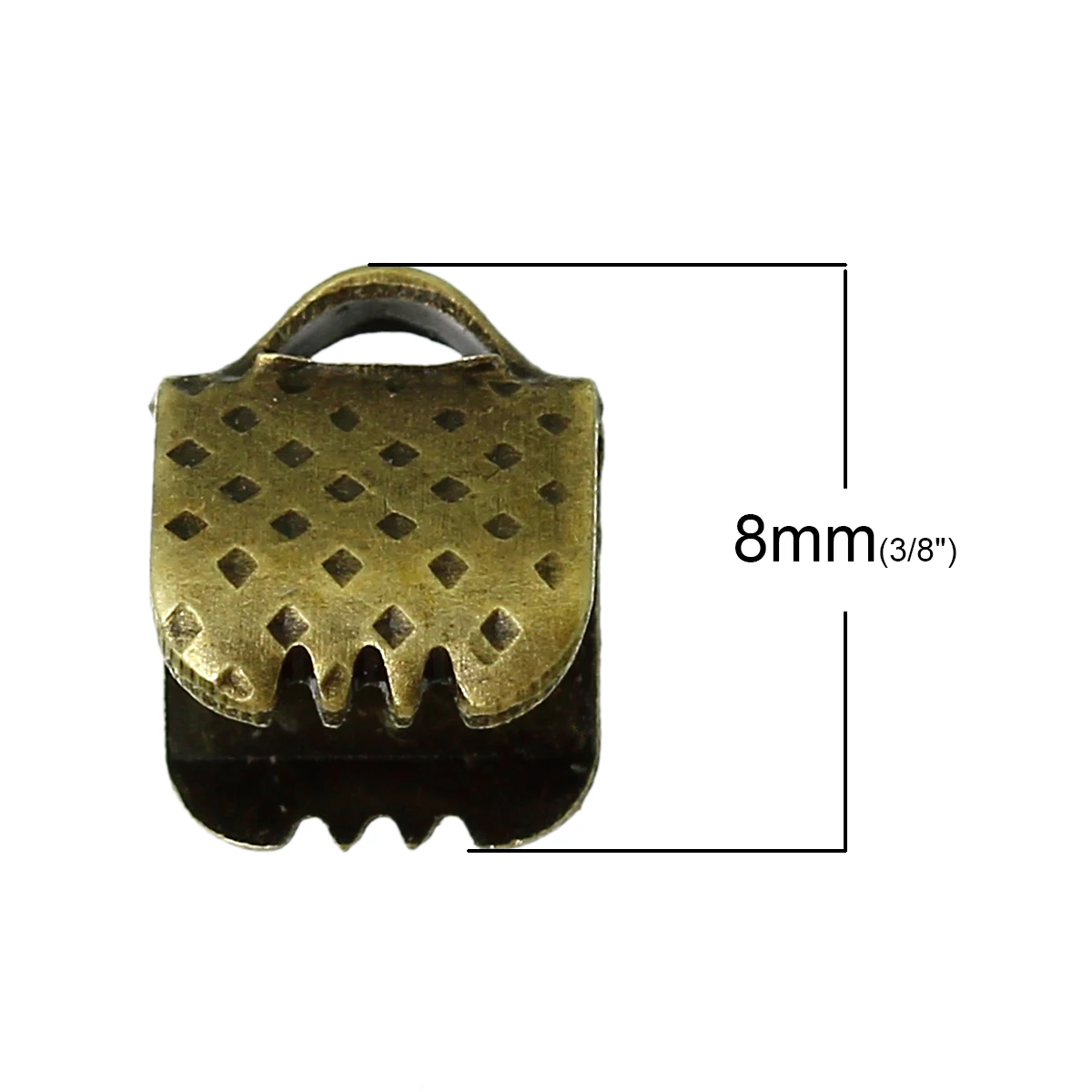DoreenBeads бронзовый тон текстурированные концевые колпачки Обжимные бусины 6x8 мм 65