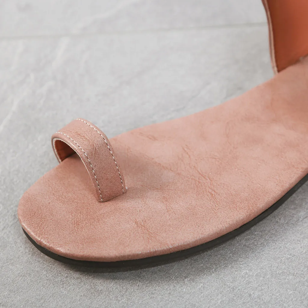 SAGACE/летние босоножки женская однотонная обувь в римском стиле на плоской подошве