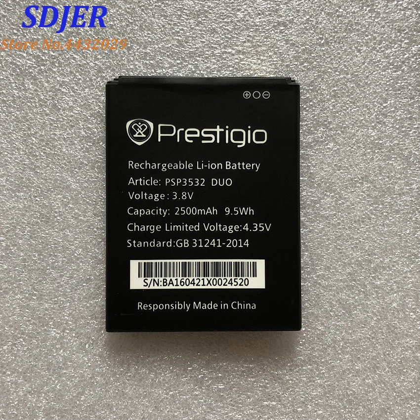 Для Prestigio PSP3532 PSP3532duo Muze F3 (Muze A7 PSP7530 ) 2500 мАч мобильный телефон Замена литий ионного