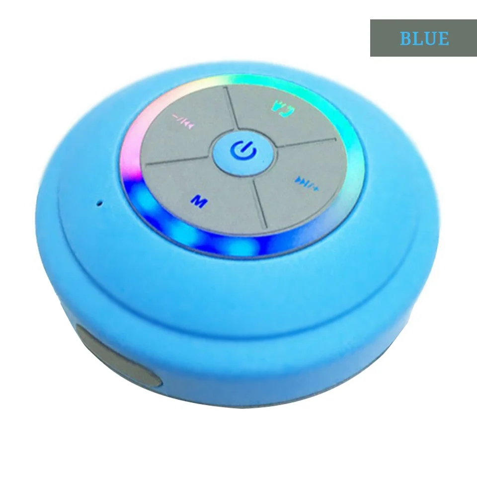 Беспроводной Bluetooth динамик водонепроницаемый Led FM радио сабвуфер Bluetooth Колонка TF карта присоска мини Душ динамик для мобильного телефона