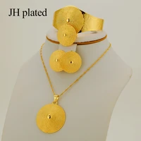 jewelry sets gifts for woman fashion african dubai gold color jewelry set french necklace earrings bridal collares jewellery