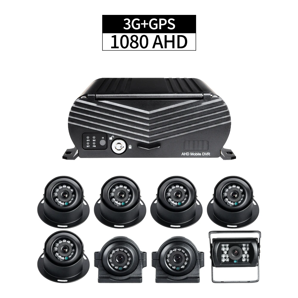 8CH 1080 жесткий диск Мобильный DVR 3G Удаленный просмотр в реальном времени ПК/телефон