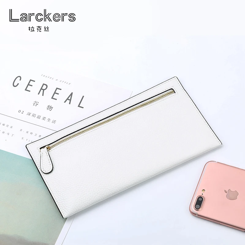 Женский кошелек из натуральной воловьей кожи тонкий узор Простой Стильный клатч