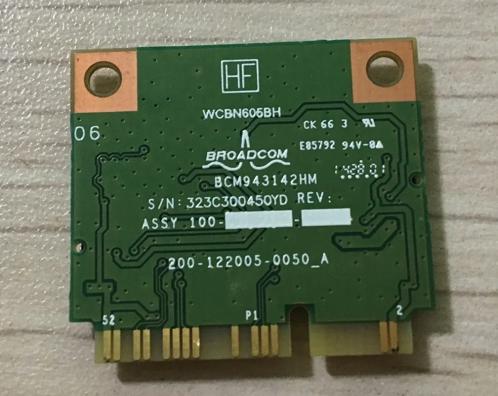 Broadcom BCM943142HM  Wi-Fi 300 /  Bluetooth 4, 0  Mini PCI-E   Lenovo Thinkpad FRU:04W3837