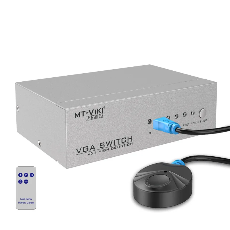 4 Порты и разъёмы коммутатор VGA HD D Sub входа 1 выход шт. доля монитор с ИК
