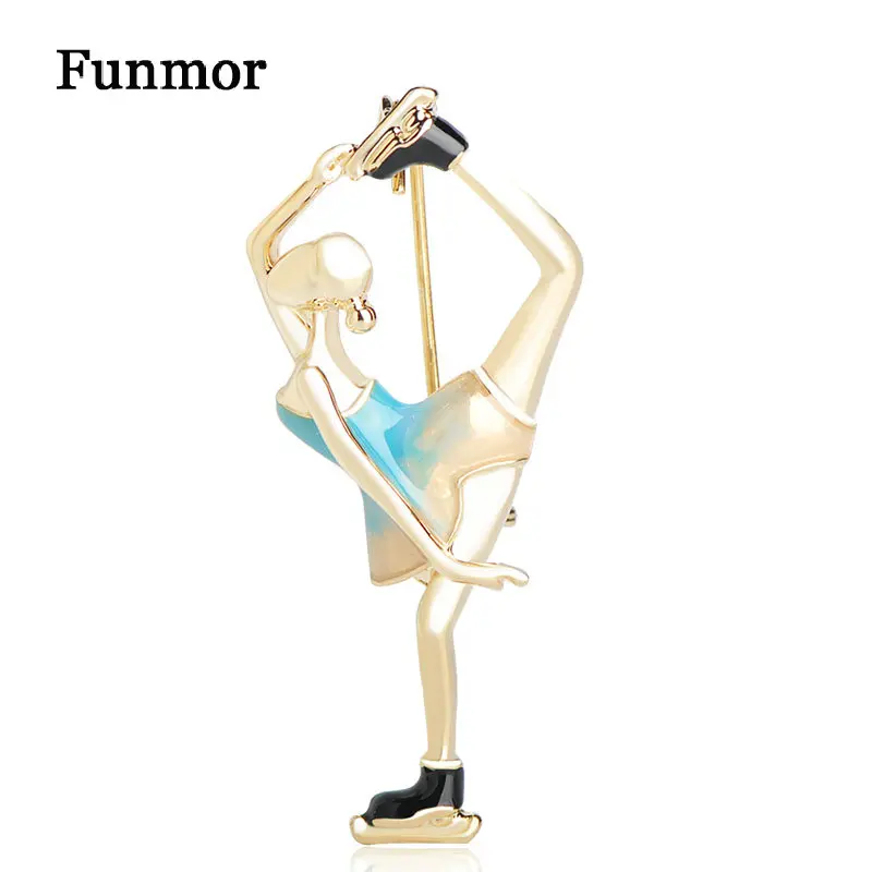 Эмалированные Броши Funmor для женщин и девочек подарки занятий спортом